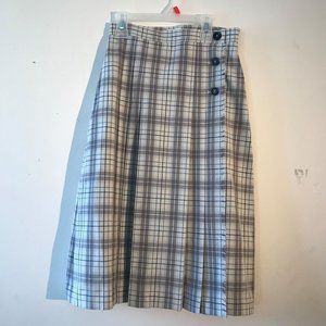 Wilfred Aritzia Plaid Midi Skirt